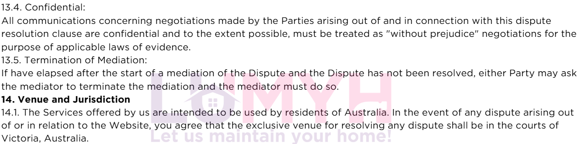 Terms and Conditions P14