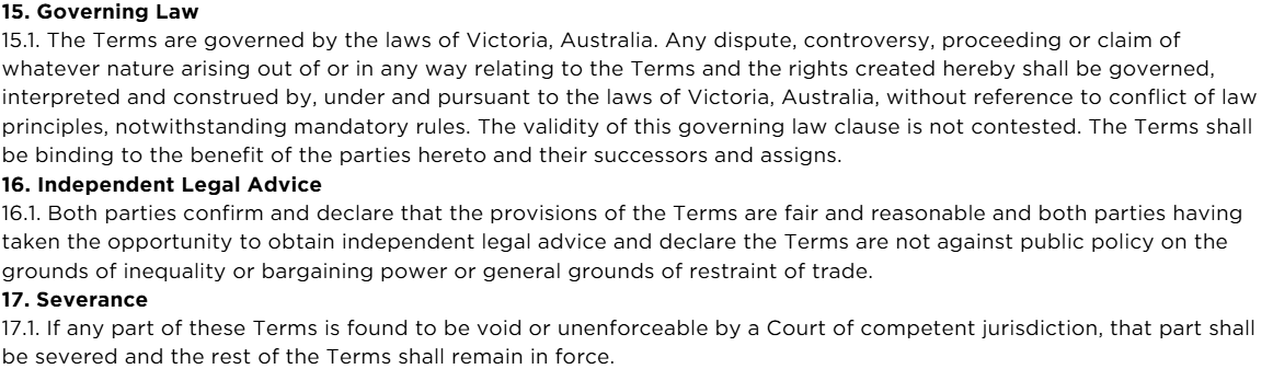Terms and Conditions P151617