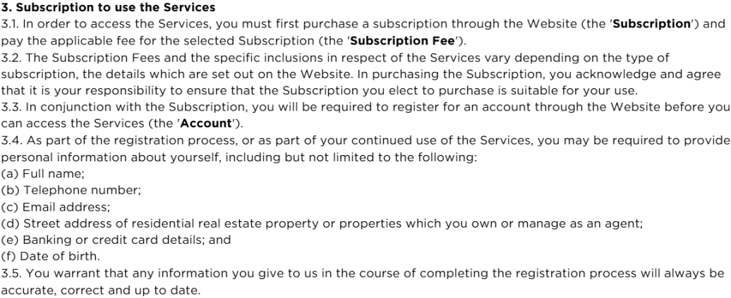 Terms and Conditions P31